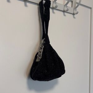 Elegant vintage Black Beaded Women's Bag
